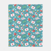 Patroon voor medische pictogrammen fleece deken (Voorkant)