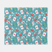 Patroon voor medische pictogrammen fleece deken (Voorkant (Horizontaal))