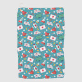 Patroon voor medische pictogrammen golfhanddoek (Voorkant)