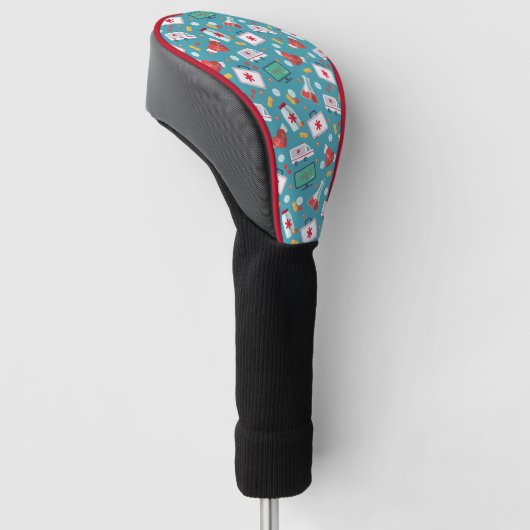 Patroon voor medische pictogrammen golfheadcover (Schuin)