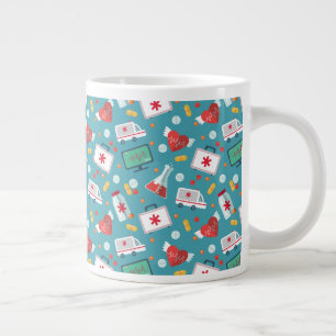 Patroon voor medische pictogrammen grote koffiekop