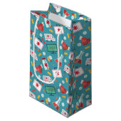 Patroon voor medische pictogrammen klein cadeauzakje (Voorkant Gekanteld)