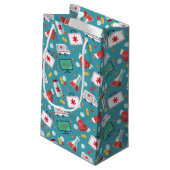 Patroon voor medische pictogrammen klein cadeauzakje (Achterkant Gekanteld)