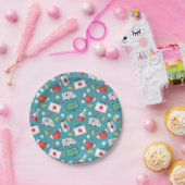 Patroon voor medische pictogrammen papieren bordje (Feest)