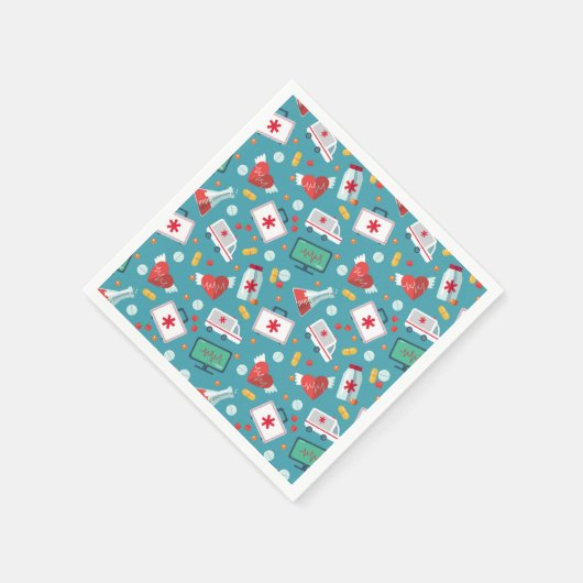 Patroon voor medische pictogrammen servet (Hoek)
