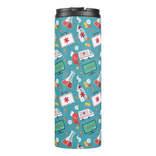 Patroon voor medische pictogrammen thermosbeker (Achterkant)