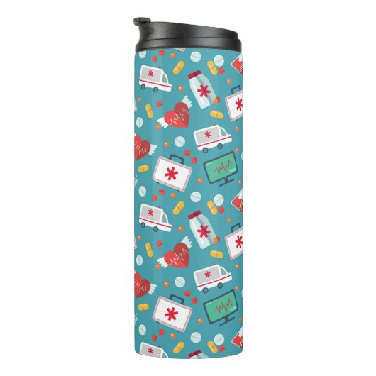 Patroon voor medische pictogrammen thermosbeker (Geroteerd rechts)