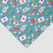 Patroon voor medische pictogrammen tissuepapier (Detail)