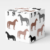 Patroon voor meerkleurige paarden bedankdoosjes (Voorkant Zijde)