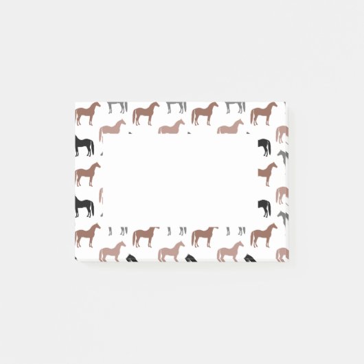 Patroon voor meerkleurige paarden post-it® notes (Voorkant)