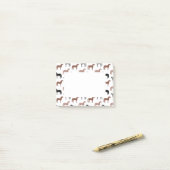 Patroon voor meerkleurige paarden post-it® notes (Op bureau)