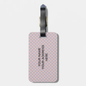 PATROON VOOR MEESTE PINKGLITTER ANCHOR STIPPEN BAGAGELABEL (Achterkant verticaal)