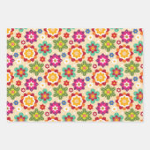 Patroon voor Mexicaanse Folk Art Flowers Inpakpapier Vel (Voorkant 2)