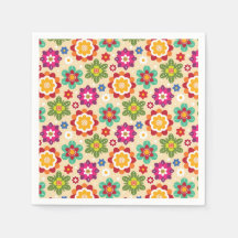 Patroon voor Mexicaanse Folk Art Flowers