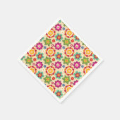 Patroon voor Mexicaanse Folk Art Flowers Servet (Hoek)