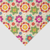 Patroon voor Mexicaanse Folk Art Flowers Tissuepapier (Detail)