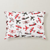 Patroon voor militair vleugelvliegtuig Retro Red e Accent Kussen (Voorkant)