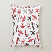 Patroon voor militair vleugelvliegtuig Retro Red e Accent Kussen (Voorkant(Verticaal))