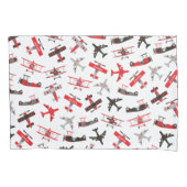 Patroon voor militair vleugelvliegtuig Retro Red e Kussensloop (Voorkant)