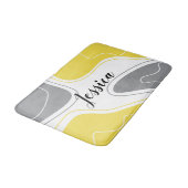 Patroon voor moderne geelgrijze geometrische vorme badmat (Gekanteld)