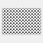 Patroon voor moderne zwarte en witte poolvlekken inpakpapier vel (Voorkant 2)
