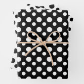 Patroon voor moderne zwarte en witte poolvlekken inpakpapier vel (In situ)