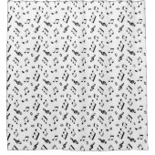 Patroon voor Muzieknoten Douchegordijn (Voorkant)