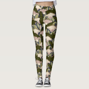 patroon voor nieuwe kunstvormen en papavers leggings