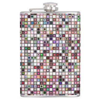 Patroon voor noodgedwongen retro Jewel Tones Mosai Heupfles