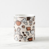 Patroon voor objecten in theewinkels en koffie koffiemok (Center)