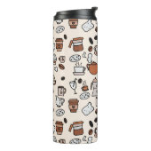 Patroon voor objecten in theewinkels en koffie thermosbeker (Gedraaid links)