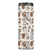 Patroon voor objecten in theewinkels en koffie thermosbeker (Achterkant)