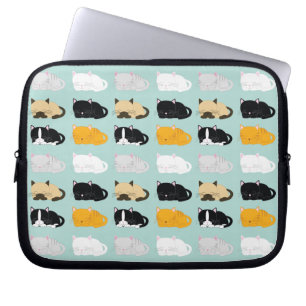 Patroon voor onbewerkte katten laptop sleeve