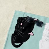 Patroon voor onbewerkte katten strandlaken (In situ)