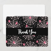 Patroon voor ongebruikte kobussen en spinnen bedankkaart (Voorkant / Achterkant)