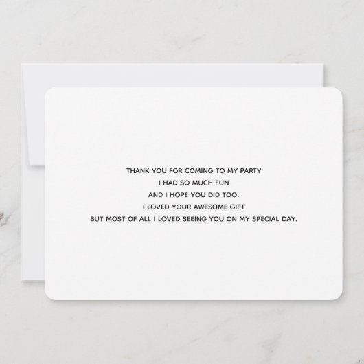 Patroon voor ongebruikte kobussen en spinnen bedankkaart (Achterkant)