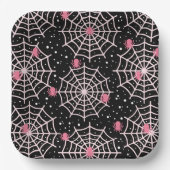 Patroon voor ongebruikte kobussen en spinnen papieren bordje (Voorkant)