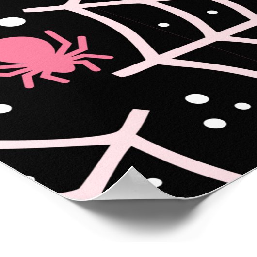 Patroon voor ongebruikte kobussen en spinnen poster (Hoek)