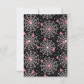 Patroon voor ongebruikte kobussen en spinnen RSVP kaartje (Achterkant)