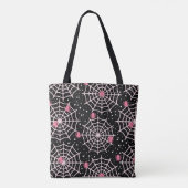 Patroon voor ongebruikte kobussen en spinnen tote bag (Achterkant)