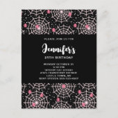 Patroon voor ongebruikte kobussen en spinnen uitnodiging briefkaart (Voorkant)