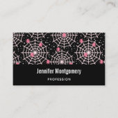 Patroon voor ongebruikte kobussen en spinnen visitekaartje (Voorkant)