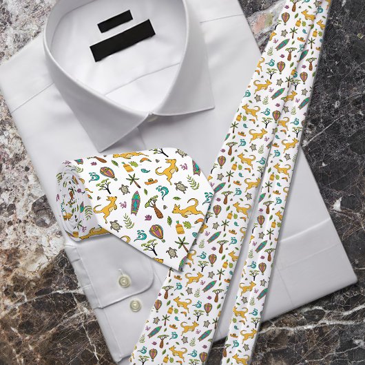 Patroon voor onnaadloos Australië-pictogram Stropdas