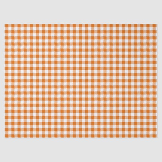 PATROON VOOR ORANJE- EN WITTE GINGHAM TISSUEPAPIER (Voorkant)