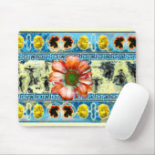 Patroon voor oudere dansventilatoren en -bladeren muismat (Met muis)