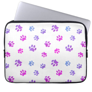 Patroon voor Paarse roze blauwe verf Laptop Sleeve