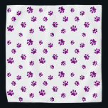 Patroon voor Paarse schilderafdrukken Bandana<br><div class="desc">Show hoeveel je van dieren houdt met deze schattige paarse dierenpootschilderij. Ziet er ook geweldige uit met andere achtergronden. Laat je huisdier er schattig uitzien.</div>