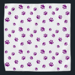 Patroon voor Paarse schilderafdrukken Bandana<br><div class="desc">Show hoeveel je van dieren houdt met deze schattige paarse dierenpootschilderij. Ziet er ook geweldige uit met andere achtergronden. Laat je huisdier er schattig uitzien.</div>