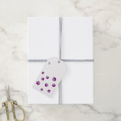 Patroon voor Paarse schilderafdrukken Cadeaulabel (Met Touw)