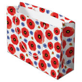 Patroon voor papavers en cornbloemen groot cadeauzakje (Achterkant Gekanteld)